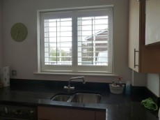 Vinyl shutters in the kitchen