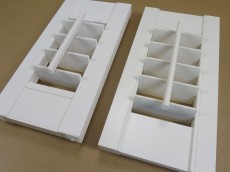 Sample of vinyl and mdf window shutter
